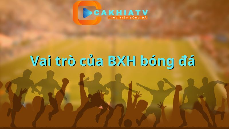 Vai trò của BXH bóng đá 